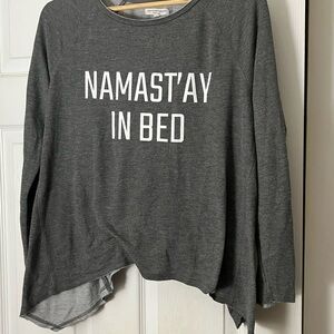 Grayson Threads L nama stay in bed cozy grey sweatshirt